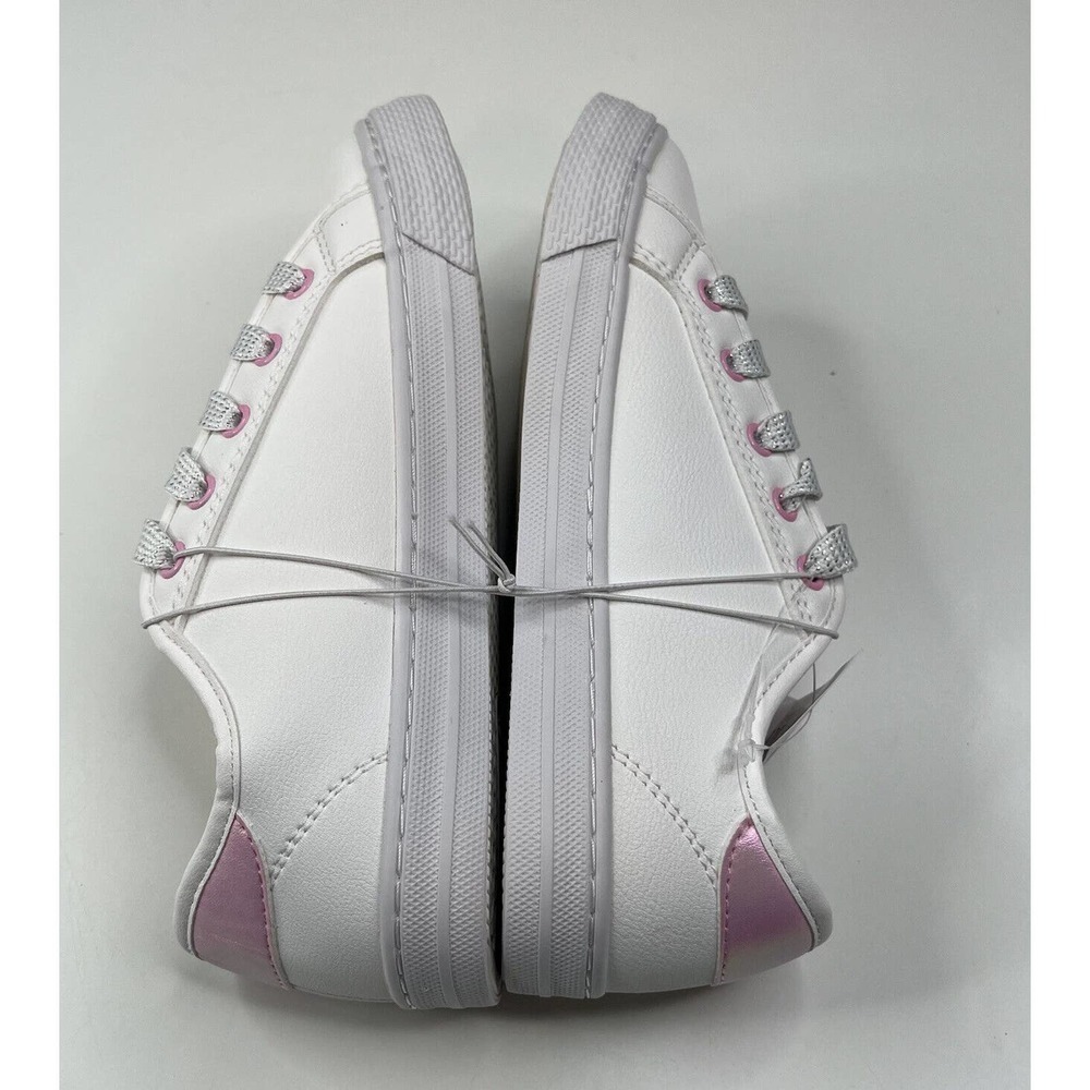 NEW The Children’s Place Rainbow Sneakers Size 3 Girls White Lace Up - Picture 6 of 10